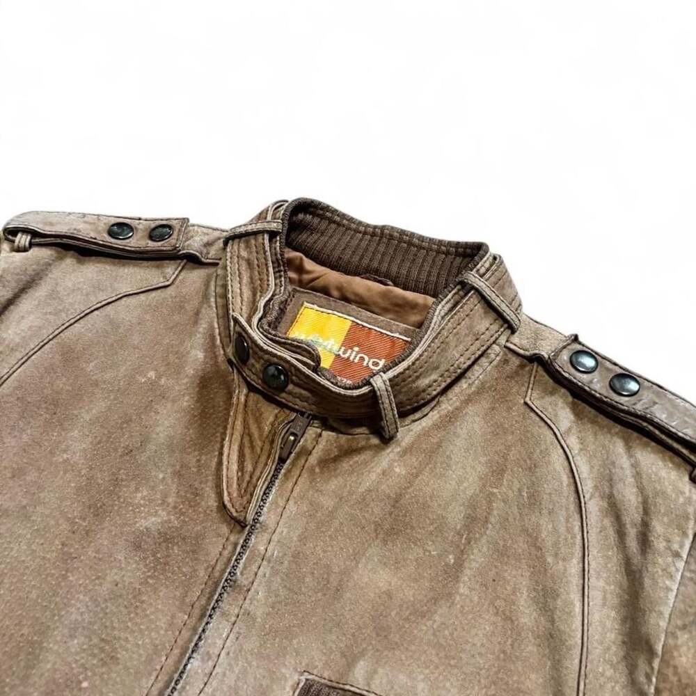 Vintage West Winds Suede Leather Bomber Jacket Size 42